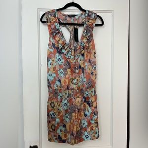 BCBG Romper - Rust/Aqua, NWT